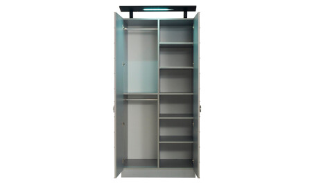 TT Roter 3-türiger Kleiderschrank - 4