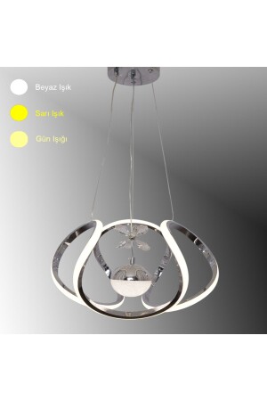 TT306-TPL-KR TT Lighting Curve-Modell, verchromter Einzel-LED-Kronleuchter mit 3 Farbmodulen - 2