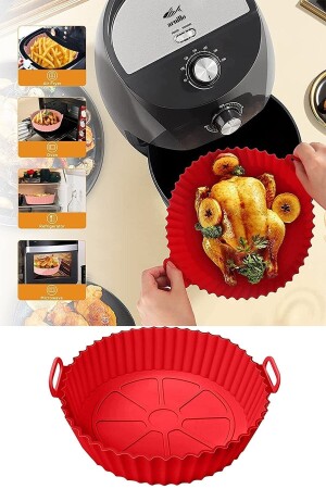 Tüm Airfryerlara Uyumlu Silikon Pişirme Kabı - Airfryer Silikon Kap - Bpa Free-1 Adet - 1