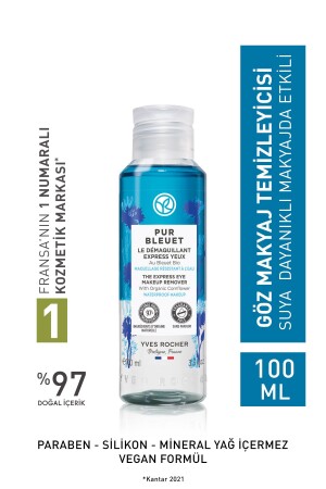 Tüm Ciltler Için Suya Dayanıklı-yoğun Makyaja Özel Pur Bleuet Göz Makyaj Temizleyici-100 ml - 3