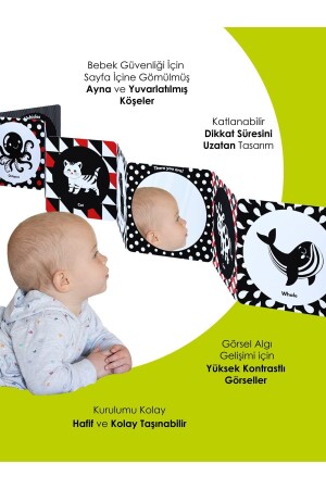 Tummy Time Bebek Aynası Ve Katlanabilir Kitap Tummy Time Aynalı Kitap - 4