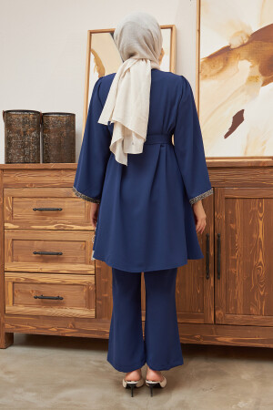 Tunika-Set mit Hose mit ausgestelltem Bein – Indigo ZRFTST855 - 5