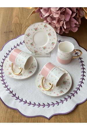 Türkische Kaffeetasse Rosa 12 Stück für 6 Personen POR101426 - 4