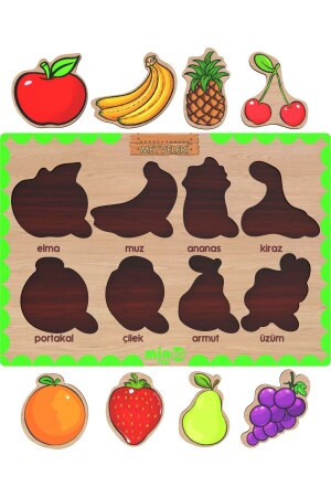 Türkisches Nutztier aus Holz. +Waldtier. -fruits-numbers 4er-Set Lern-Tutorial-Puzzle - 7