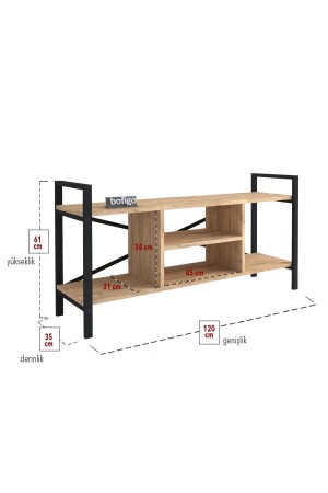 Tv Sehpası Raflı Tv Ünitesi Televizyon Sehpası Çam bfg-tv-01 - 7