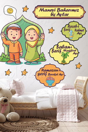 Üç Aylar Recep Şaban Ramazan Sticker Seti Ramazan Süsleri Ramazan-ı Şerif Stickerları ucaylar1 - 4