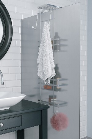 ÜÇ KATLI ASMALI BANYO DUŞ RAFI KROM LM580 - 4