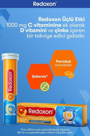 Üçlü Etki 15 Efervesan Tablet I 1000 Mg C Vitamini- D Vitamini Ve Çinko Içeren Takviye Edici - 4