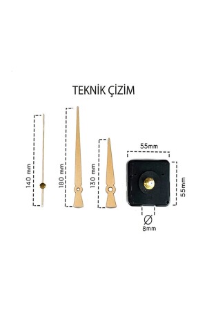 Uhrwerk 1. Class Akar Silent Clock Mechanism kompatibel mit 3D-Uhren Gold - 4