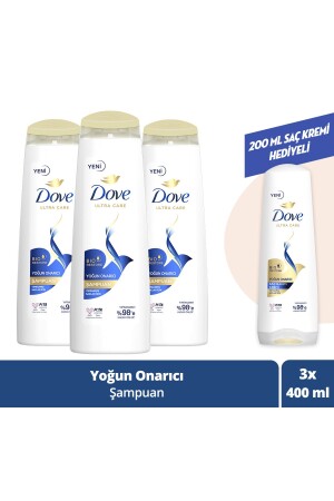 Ultra Care Saç Bakım Şampuanı Yoğun Onarıcı Yıpranmış Saçlar 400 ml X3 - 3