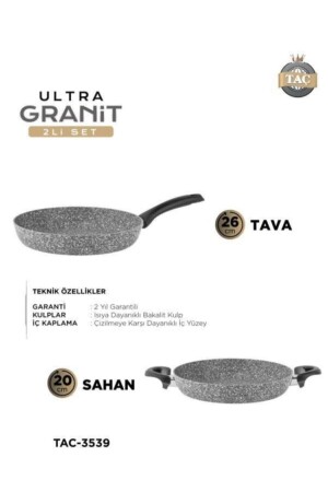 Ultra-Granit-Pfannen- und Kochtopf-Set 4 mm TAÇ-3539 - 5