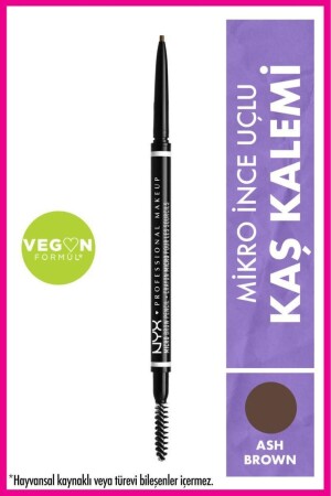 Ultra İnce Kaş Kalemi - Micro Brow Pencil Ash Brown 800897836870 - 2