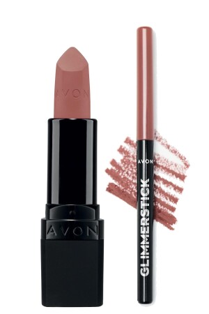 Ultra Mat Ruj Nude Suede ve Glimmerstick Dudak Kalemi Blushed Nude Paketi - 2