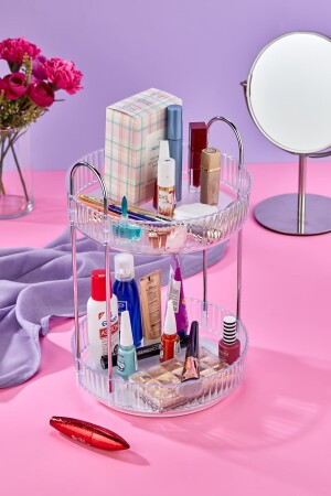 Um 360 Grad drehbarer Make-up-Organizer - 2