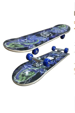 Unisex 80 cm großes Holz-Skateboard mit PVC-Rad (Farben sind gemischt) 1510 MBUCBBPTAKRK - 1