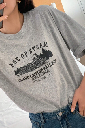 Unisex Age Of Steam Baskılı Tasarım Tshirt - 3