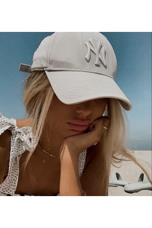 Unisex Baseball Nyc Hat Ecru - Ecru nysapkagm - 3