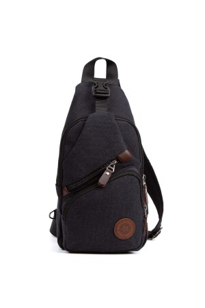 Unisex Canvas USB-Kopfhöreranschluss Kreuzgurt Taille Brust Umhängetasche Bodybag PRA-6285219-3470 - 6