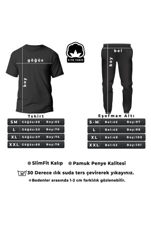 Unisex Gumball Baskılı 2'li Eşofman Takımı TSH-SIYAH-GUMBALL-ESH-DUZ - 4