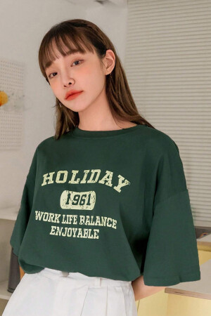 Unisex Holiday Baskılı Tasarım Tshirt - 1