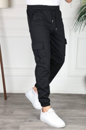 Unisex-Jogginghose mit elastischem Bein und Cargotasche - 1