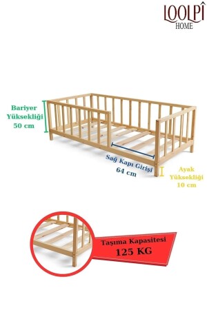 Unisex Montessori Baby- und Kinderbett Naturholzbett LHMY6 - 6