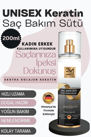 Unisex Saç Bakım Sütü - Doğal Keratin Ve Kolajen Bakımı - Kadın Erkek Kullanımına Uygundur - 2