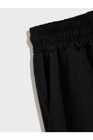 Unisex Schwarz-Graue 2-teilige Basic-Shorts aus gekämmter Baumwolle BasicSortDuz-1 - 5