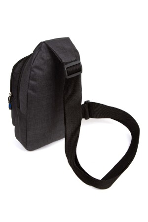 Unisex Schwarzer Leinen-Kopfhörerausgang, Kreuzgurt, Taille, Schultertasche, Brusttasche, Bodybag TYC00256806261 - 8