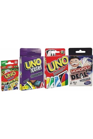 Uno- Monopoly- Uno Flip und Uno Junior Sparsames 4er-Set - 2