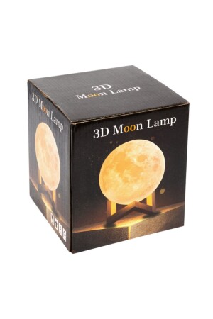 Usb Tak Çalıştır Pilsiz Standlı Dokunmatik 5 Renk Değiştiren Moon Lamp 45cm USTK04 - 6