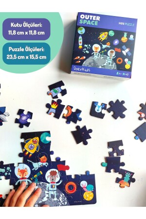 Uzay Boşluğu Mini Puzzle 40 Parça 4- Yaş - 4