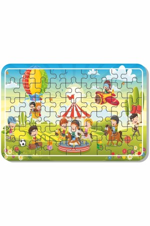 Uzay, Sevimli Dinazorlar, Oyun Zamanı, Sevimli Hayvanlar 54 Parça 4 Adet Ahşap Puzzle Set A41949 - 5