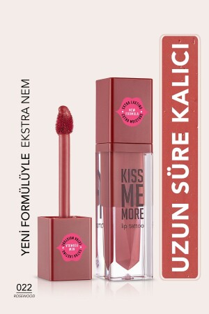 Uzun Süre Kalıcı Mat Ruj - Kiss Me More-022 Rosewood-8682536040891 - 3