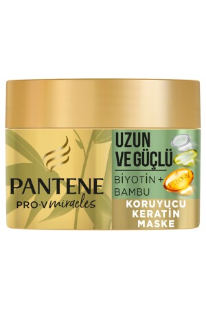 Uzun Ve Güçlü Keratin Koruyucu Dökülme Karşıtı Maske, Bambu Ve Biyotinli Saç Maskesi 000016 - 3