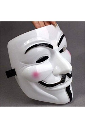 V For Vandetta- Wanted Vendetta Maske Yılbaşı Halloween Cadılar Günü Anonymous Maskesi - 6