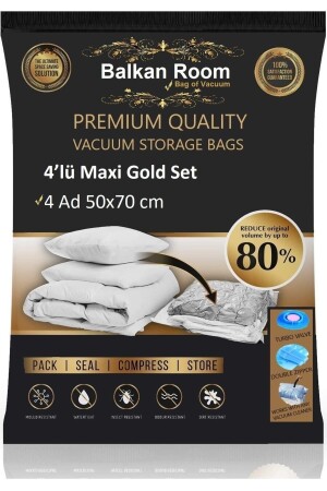 Vakum Hurcu 4’lü Maxi Gold Set Vakumlu Hurç Vakumlu Poşet - 1