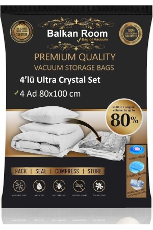 Vakum Hurcu 4’lü Ultra Crystal Set Vakumlu Hurç Vakumlu Poşet - 2