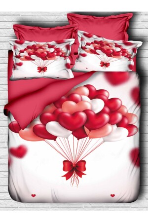 Valentinstag-Herzballon-3-D-Bettbezug-Set SGDG102 - 2