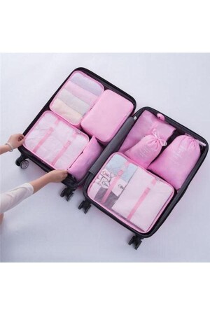 Valiz Bavul Içi Düzenleyici Organizer 6lı Set Pembe - 2