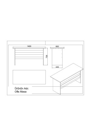 Vario AB Büro-Schreibtisch-Set Barock-Anthrazit VO8-BA - 4