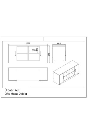 Vario Abf Büroschreibtisch-Set 3 Farben VO10-W - 6