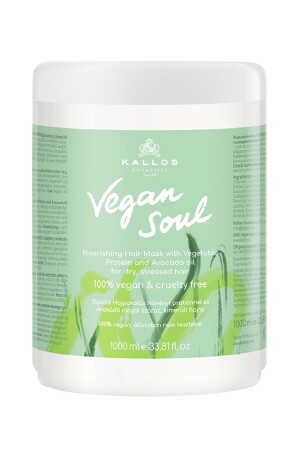 Vegan Soul 1000 ml nährende Haarmaske mit pflanzlichem Protein und Avocadoöl für trockenes und strapaziertes Haar - 2