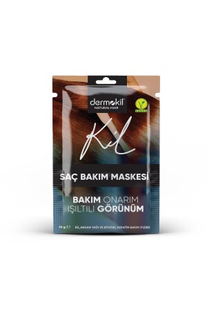 Vegane Haarpflegemaske mit Ton, Arganöl und pflanzlichem Keratin, 3er-Pack - 2