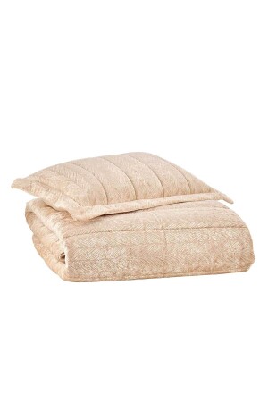 Velvet Kadife Comfort Set Modern Uyku Seti Tek Kişilik Cappuccino 2 Parça - 4