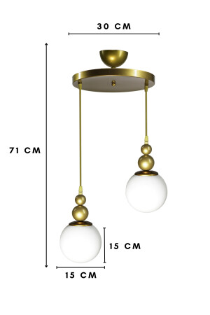 Venus 2-teiliger Hängelampen-Kronleuchter Sondermodell - Moderner Kronleuchter - Wohnzimmer - Flur - Schlafzimmer VN2 - 5