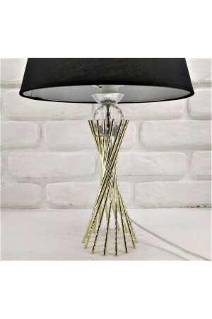 Versilberte Twirl-Metallbein-Kristallglas-Kugel-Lampenschirm-Tischlampe mit schwarzem Stoffhut PRA-4887490-7472 - 6