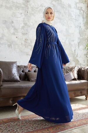 Viona Stone Abaya – Indigo - 1