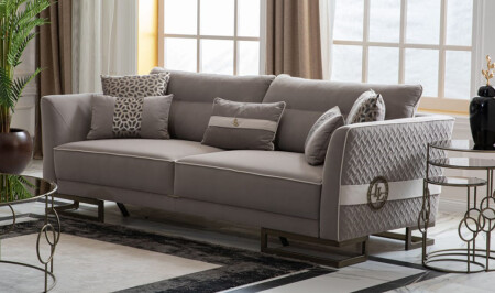 Visage Sofa Nebelgrau - 3