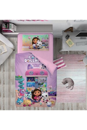 Vita Desing Gabby's Dollhouse 3D-gedrucktes Themen-Einzelbettbezug-Set GABBY'S1 - 1